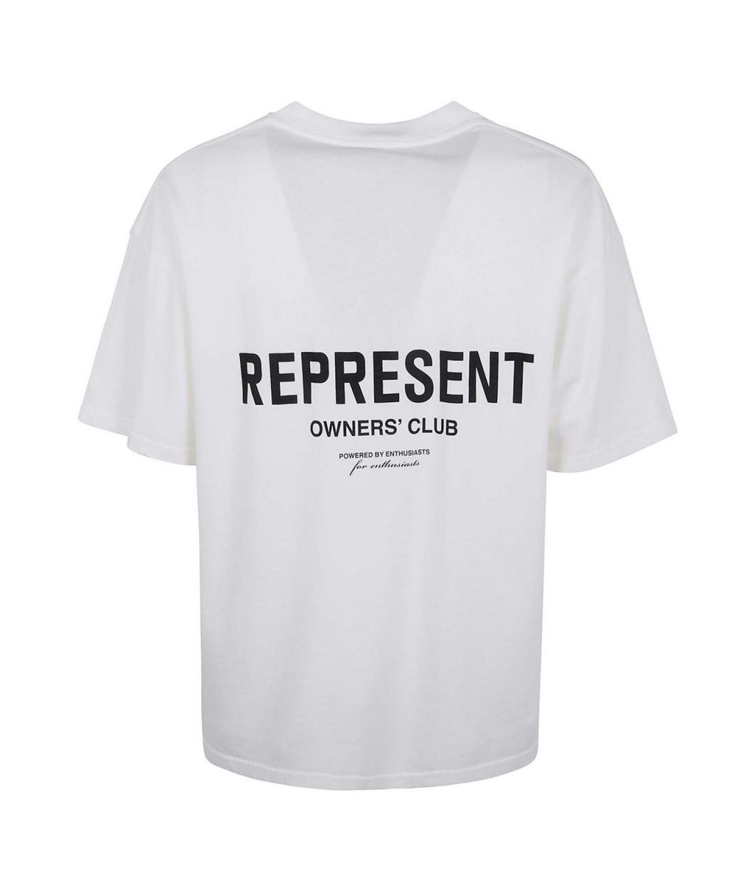 REPRESENT Белая хлопковая футболка, фото 2