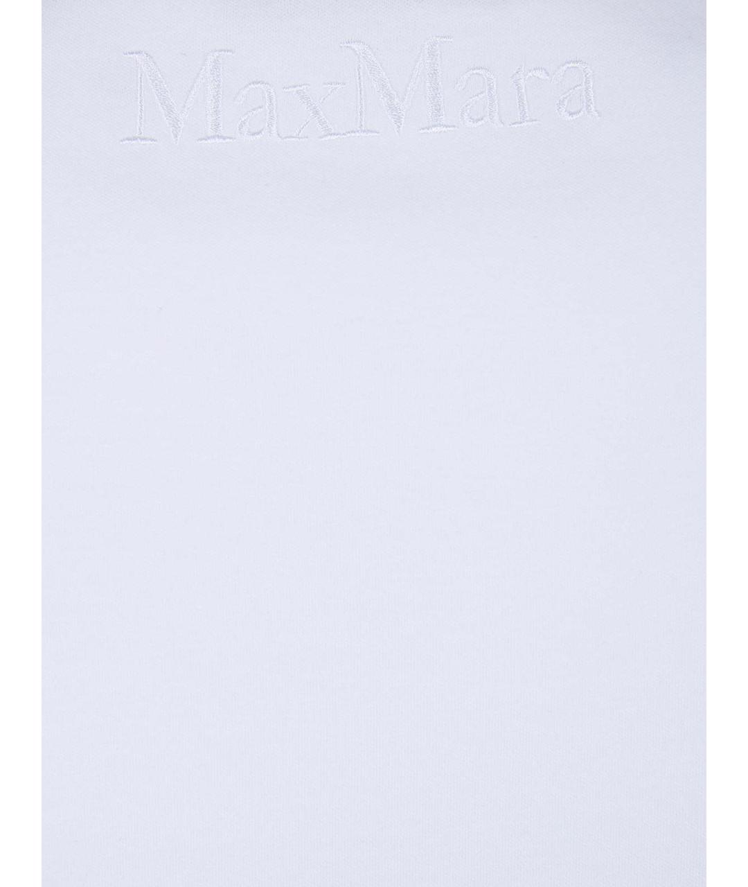 MAX MARA Белая хлопковая футболка, фото 3
