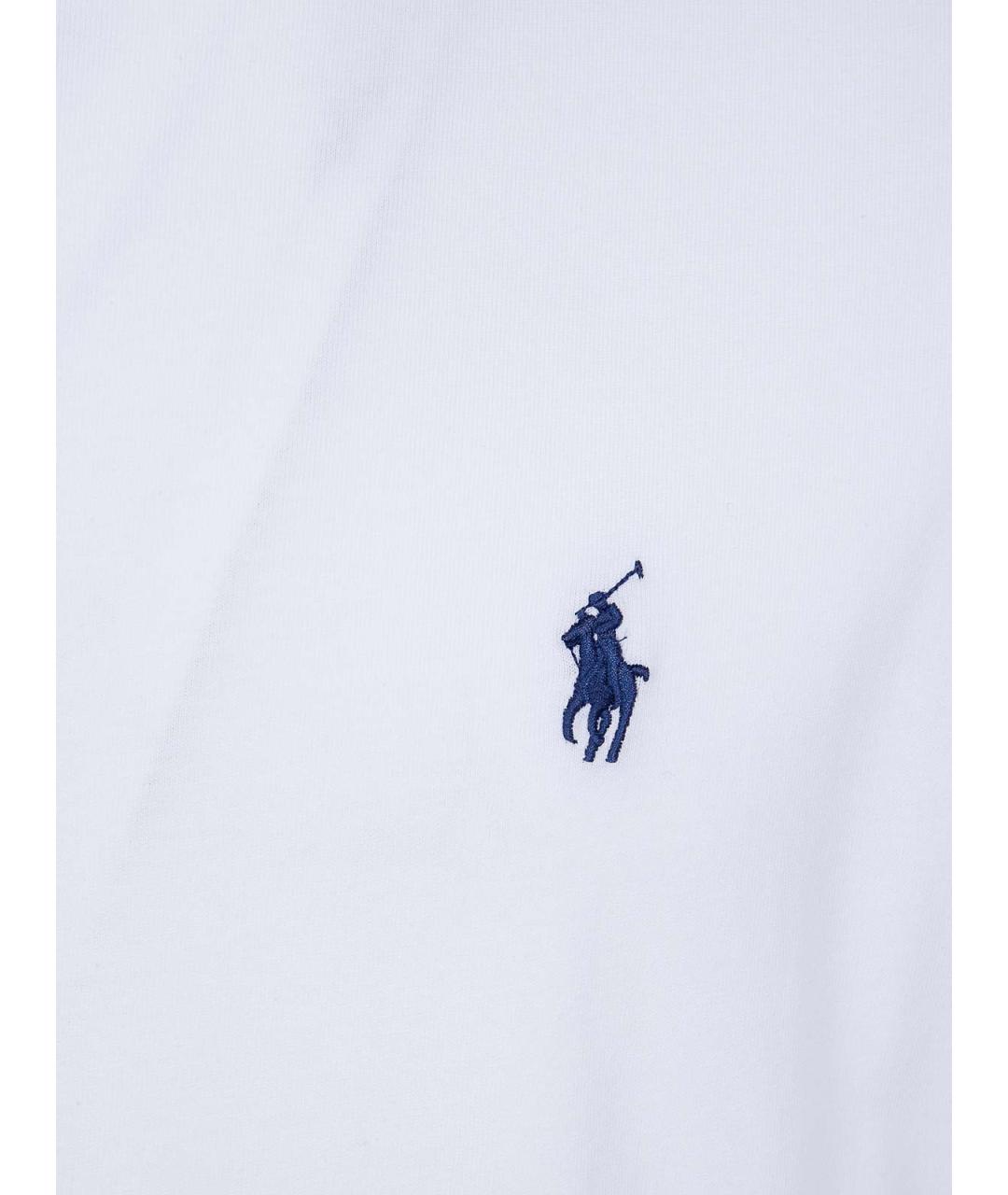 POLO RALPH LAUREN Белая хлопковая футболка, фото 3