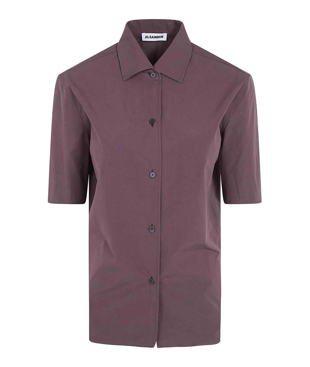 JIL SANDER Коричневая хлопковая рубашка, фото 1