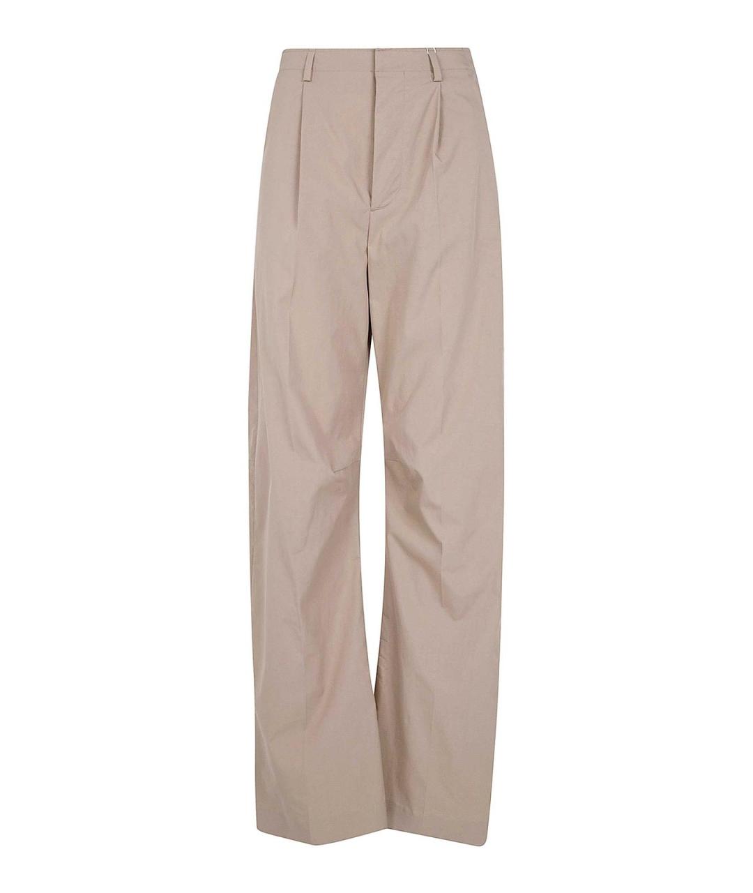 MM6 MAISON MARGIELA Розовые хлопковые брюки широкие, фото 1