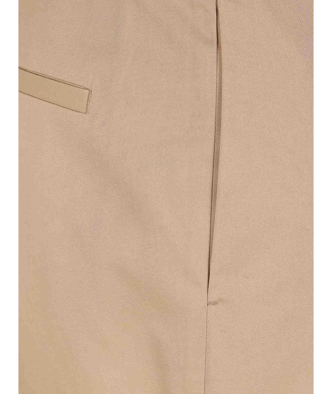 JIL SANDER Бежевые хлопковые прямые брюки, фото 3