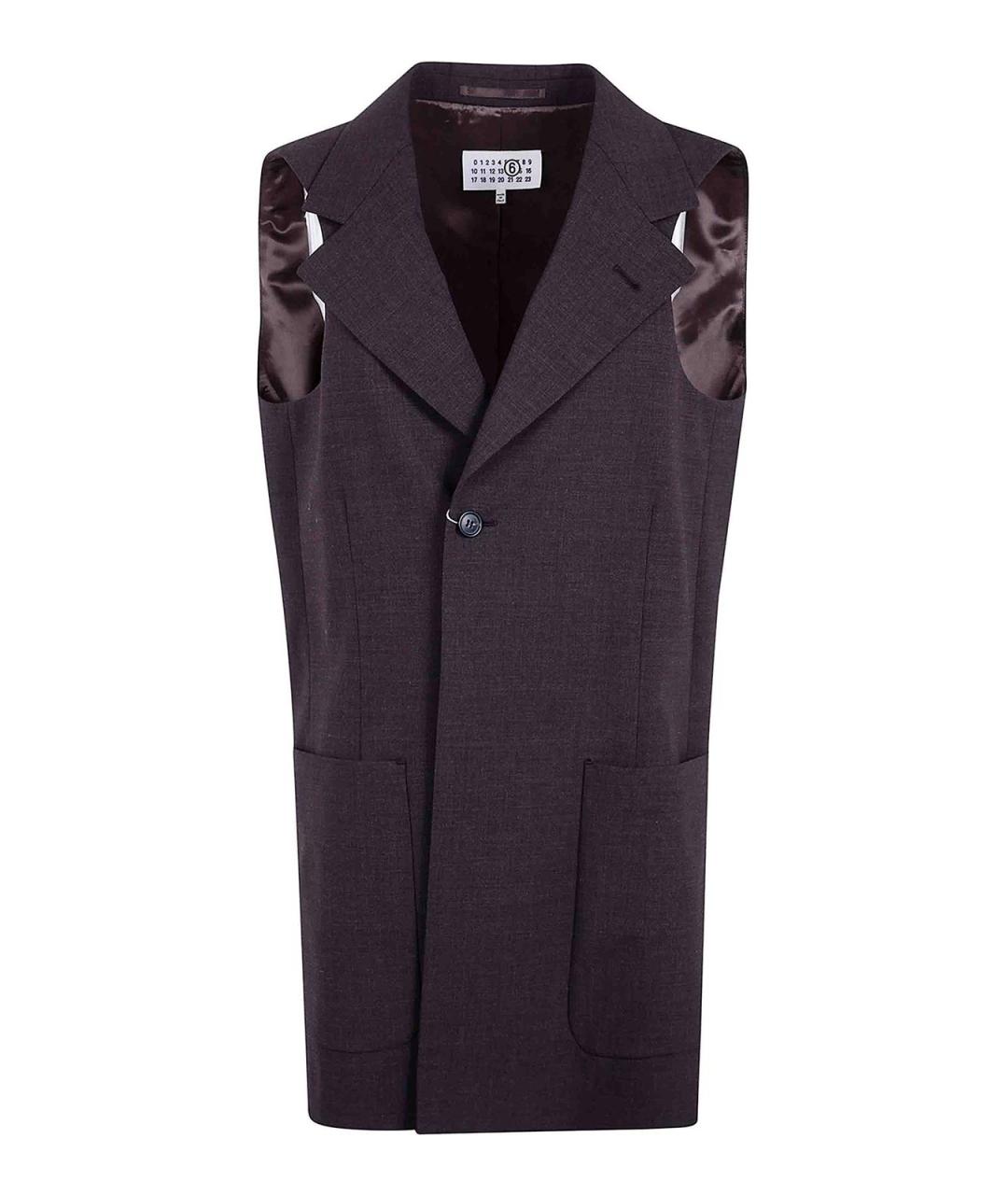 MM6 MAISON MARGIELA Коричневый полиэстеровый жилет, фото 1