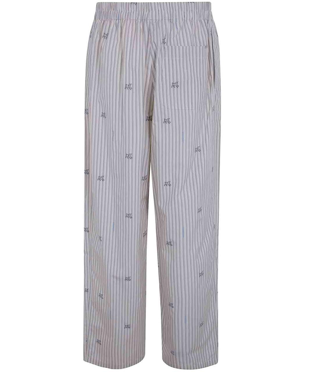 JACQUEMUS Розовые хлопковые повседневные брюки, фото 2