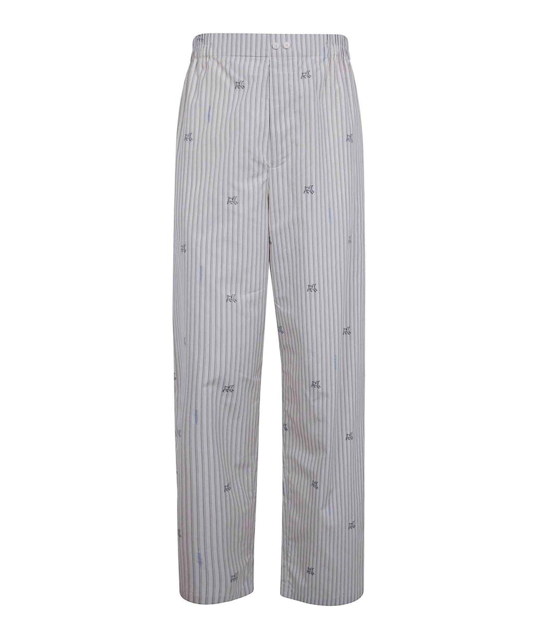 JACQUEMUS Розовые хлопковые повседневные брюки, фото 1