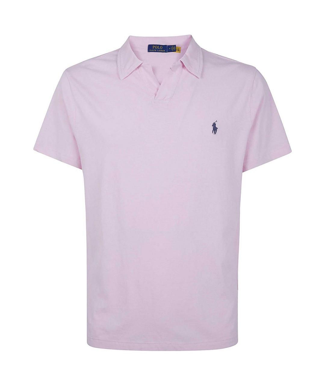 POLO RALPH LAUREN Розовое хлопковое поло с коротким рукавом, фото 1