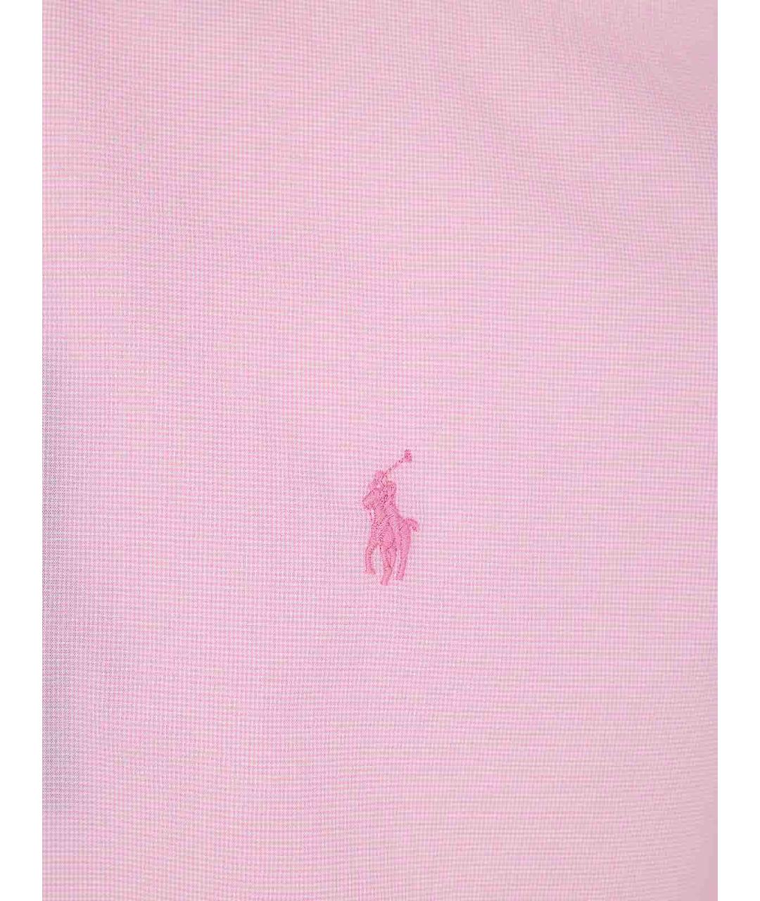 POLO RALPH LAUREN Розовая хлопковая кэжуал рубашка, фото 3
