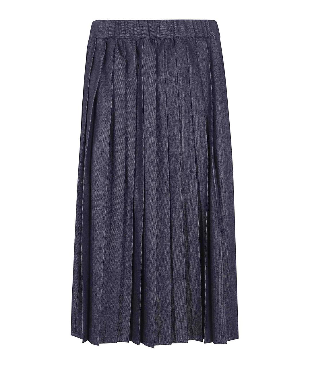 JIL SANDER Синяя хлопковая юбка миди, фото 1