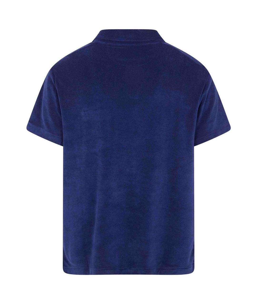 POLO RALPH LAUREN Синее хлопковое поло с коротким рукавом, фото 2