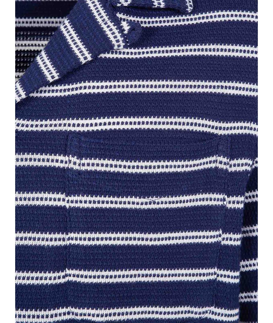 POLO RALPH LAUREN Синяя хлопко-полиэстеровая кэжуал рубашка, фото 3
