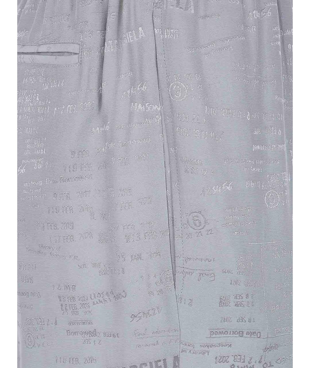MM6 MAISON MARGIELA Серые вискозные брюки широкие, фото 3