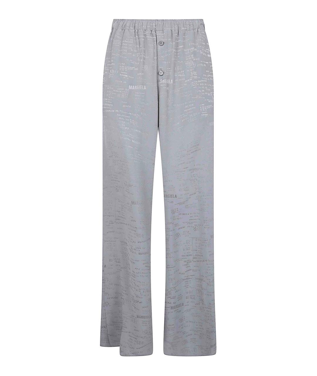 MM6 MAISON MARGIELA Серые вискозные брюки широкие, фото 1
