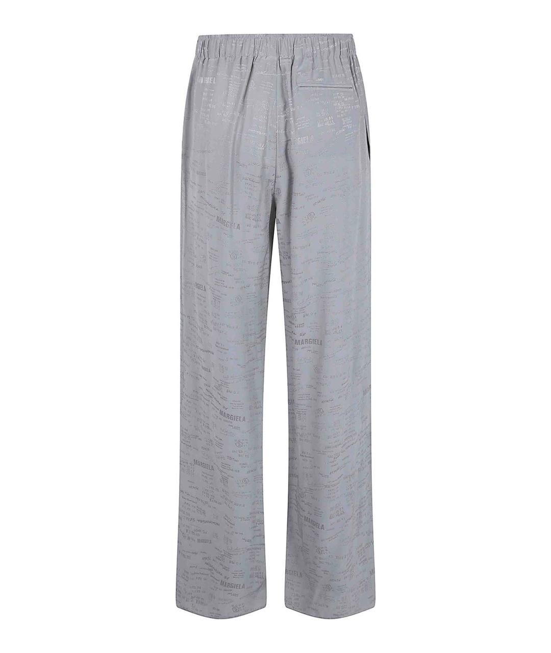 MM6 MAISON MARGIELA Серые вискозные брюки широкие, фото 2