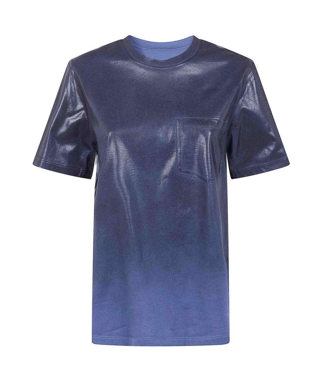 MAISON MARGIELA Синяя хлопковая футболка, фото 1