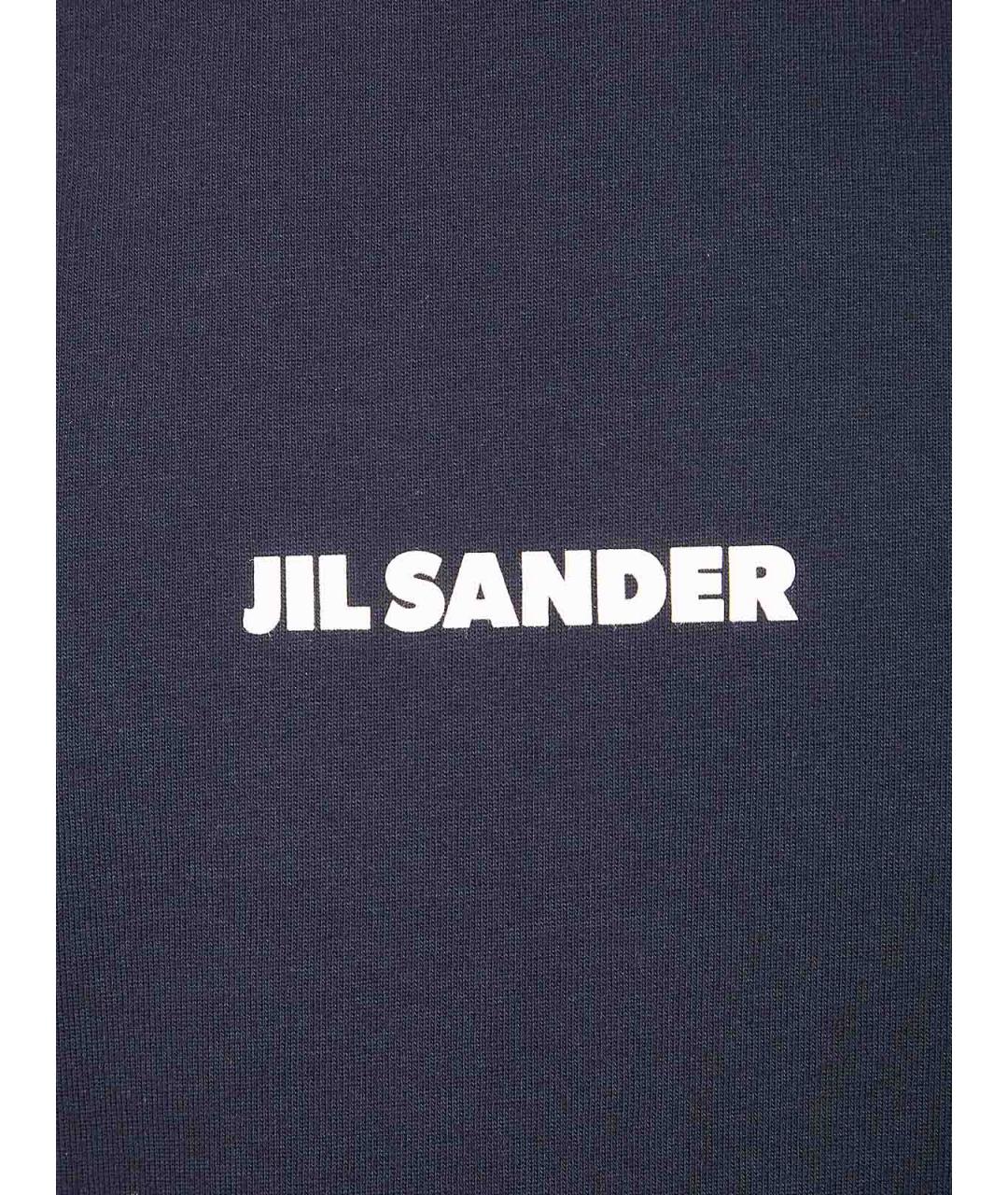 JIL SANDER Синяя хлопковая футболка, фото 3