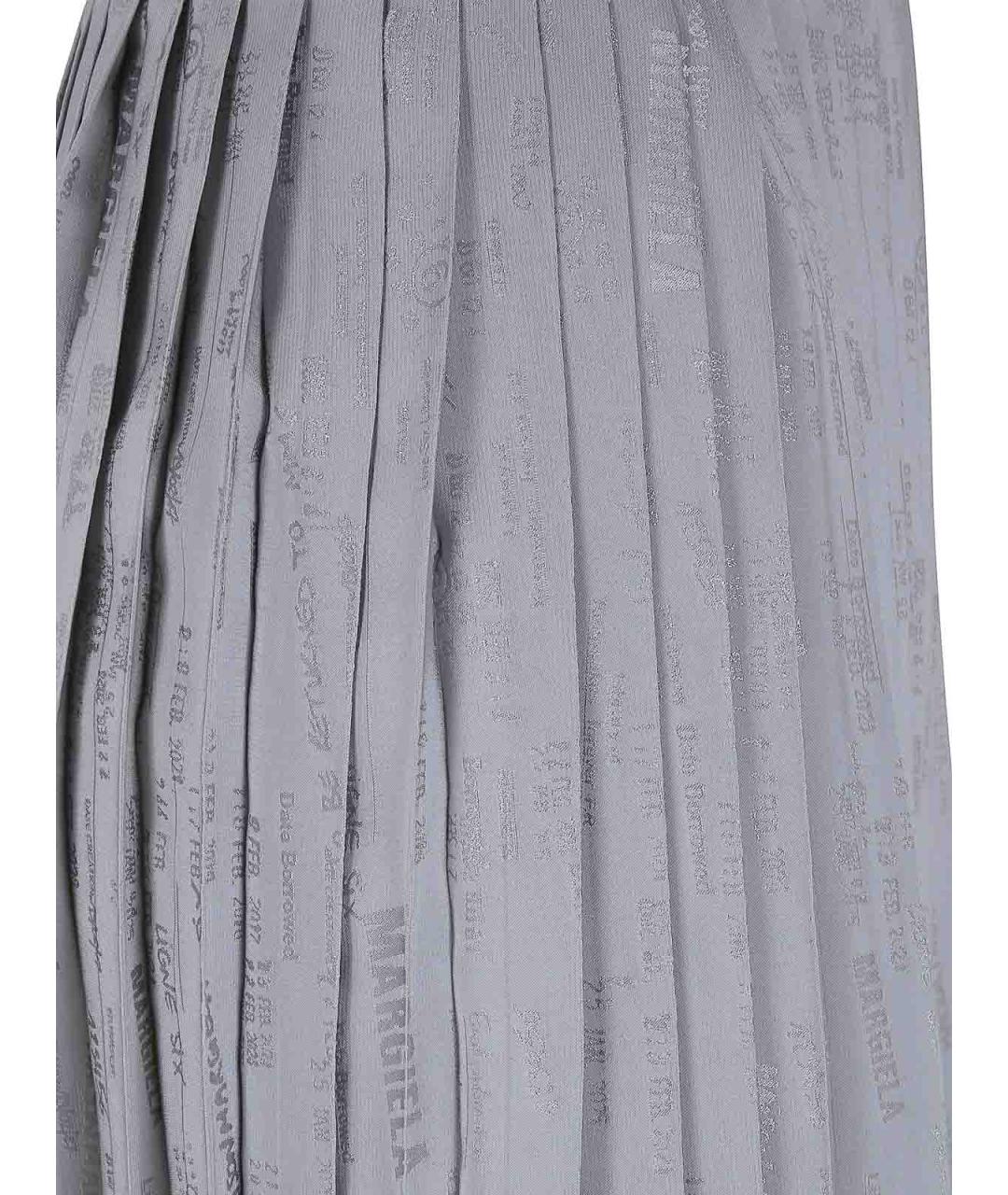 MM6 MAISON MARGIELA Серая вискозная юбка миди, фото 3