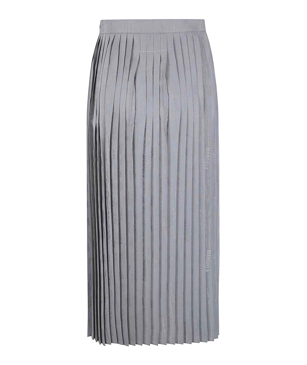 MM6 MAISON MARGIELA Серая вискозная юбка миди, фото 2