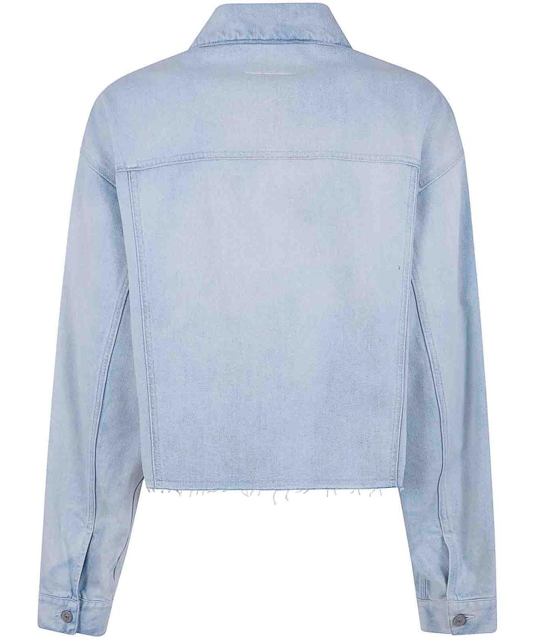 MM6 MAISON MARGIELA Голубая хлопковая куртка, фото 2