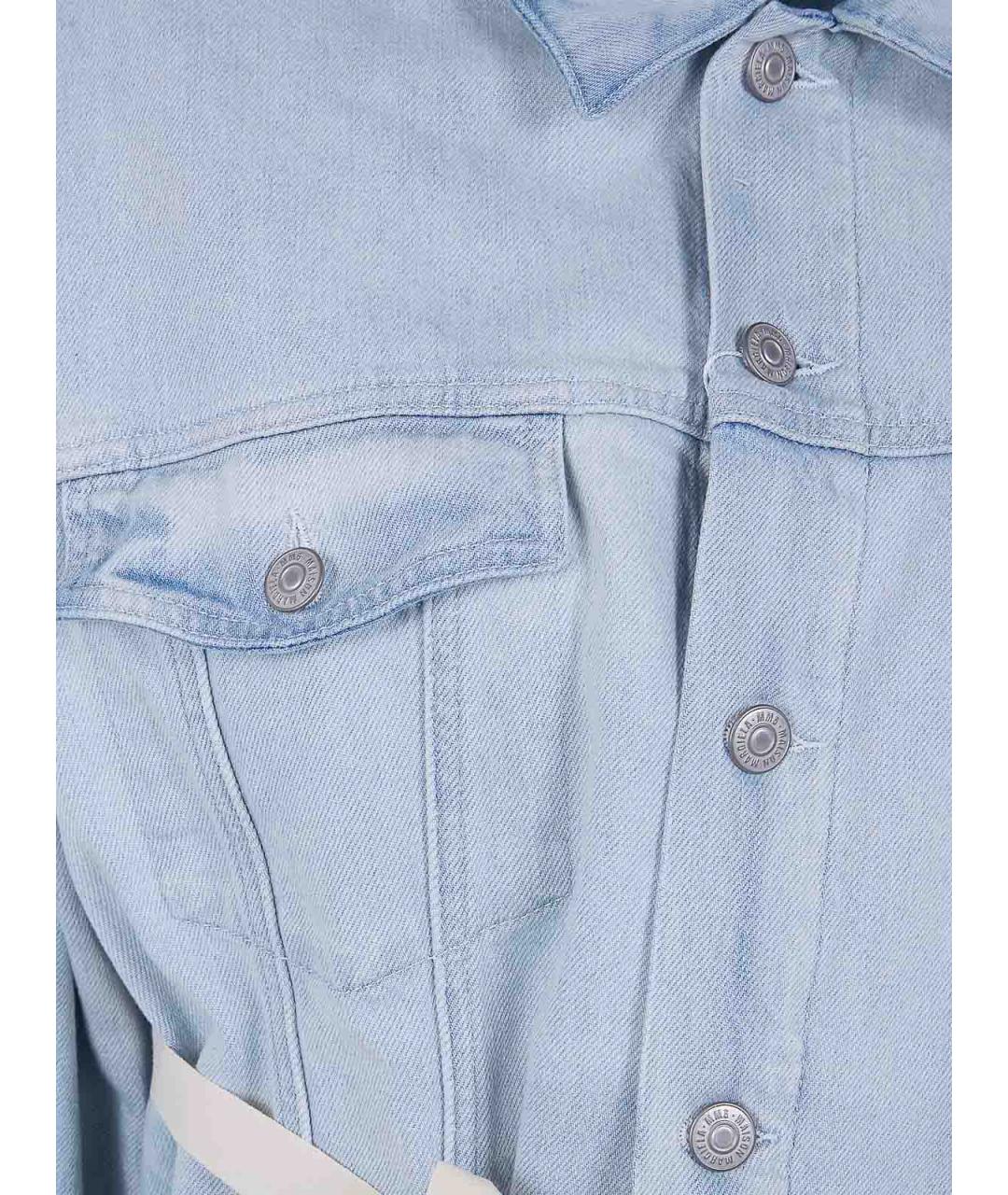MM6 MAISON MARGIELA Голубая хлопковая куртка, фото 3