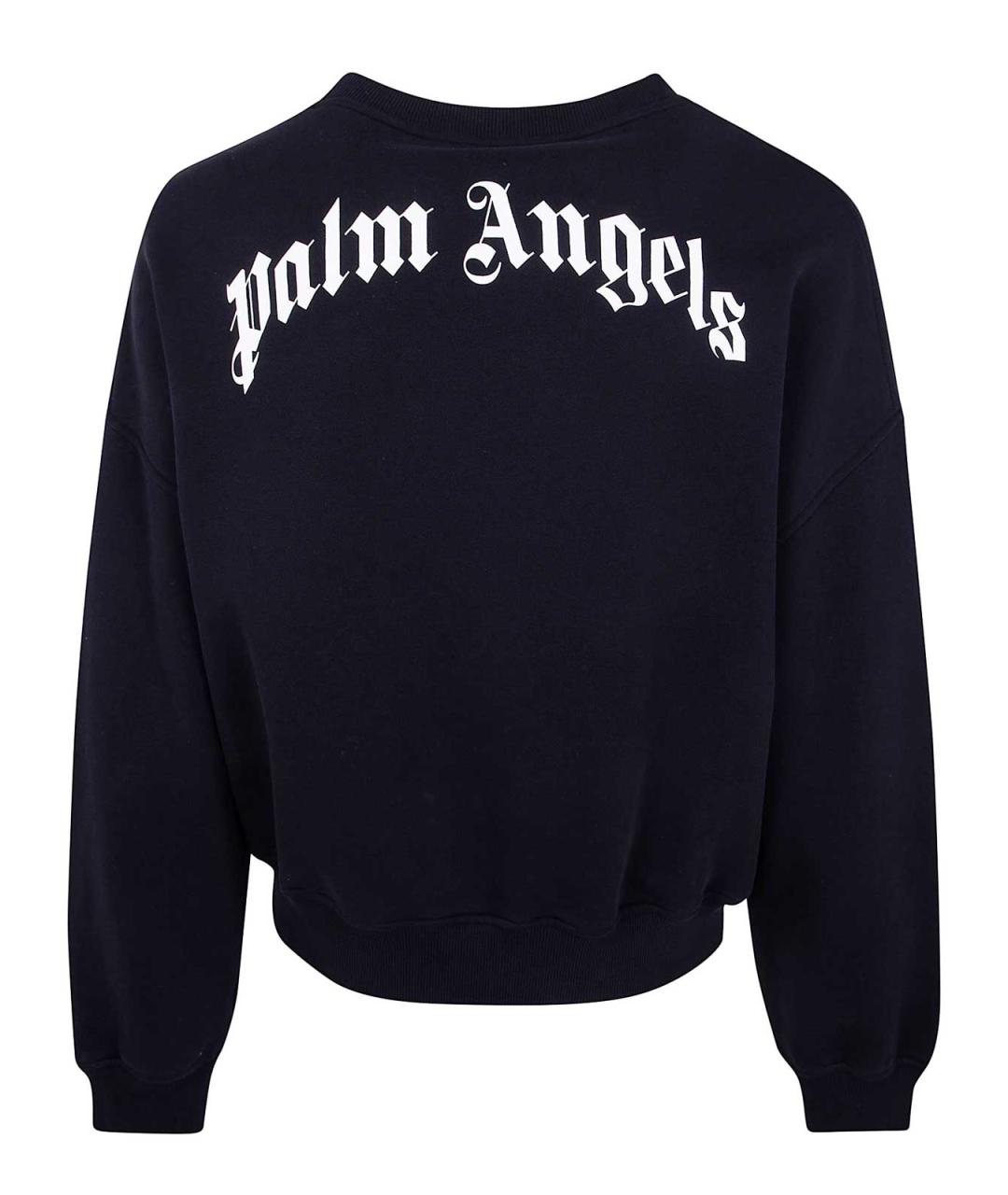 PALM ANGELS Черный хлопковый джемпер / свитер, фото 2