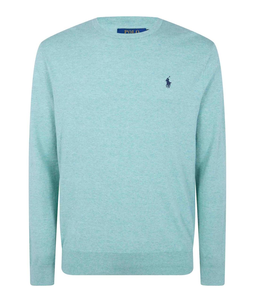 POLO RALPH LAUREN Зеленый хлопковый джемпер / свитер, фото 1