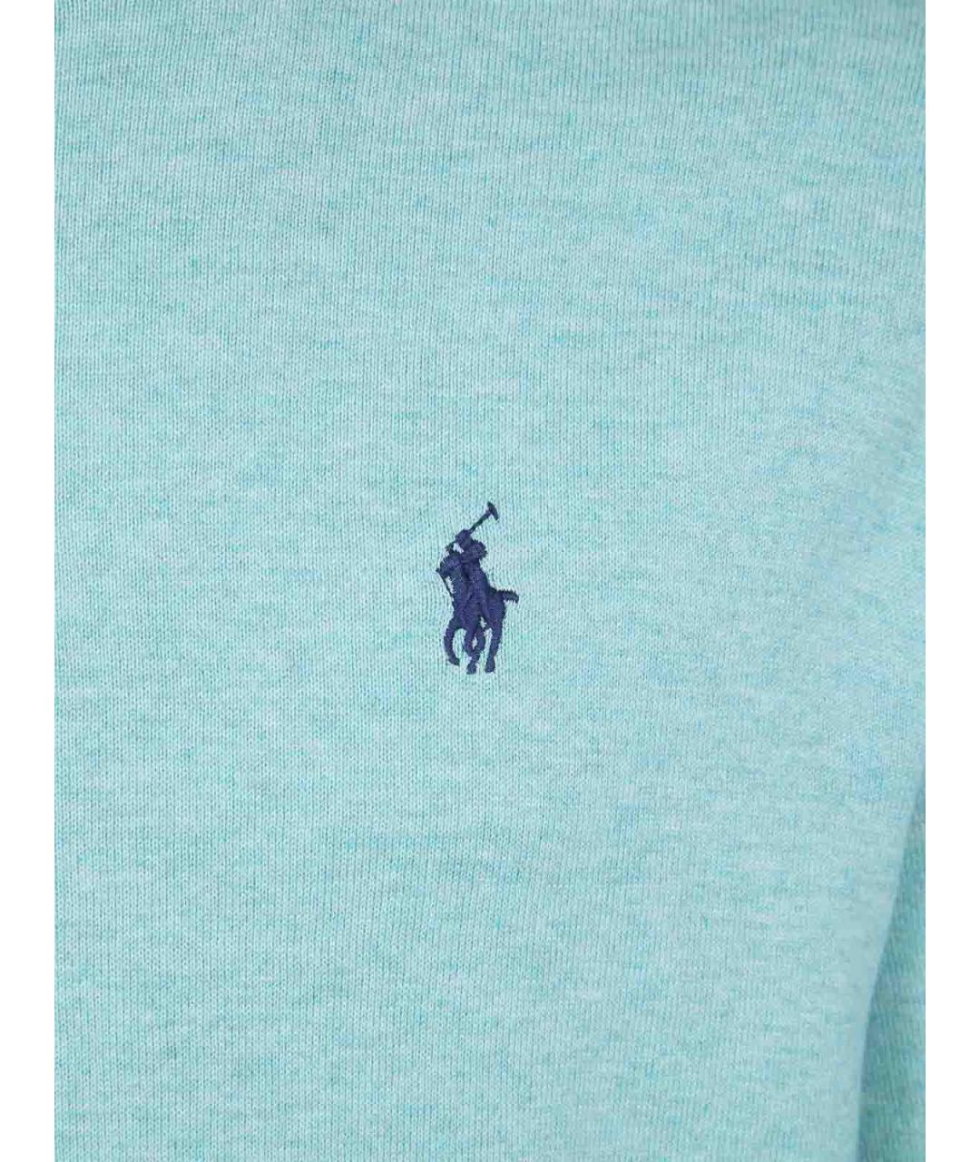 POLO RALPH LAUREN Зеленый хлопковый джемпер / свитер, фото 3