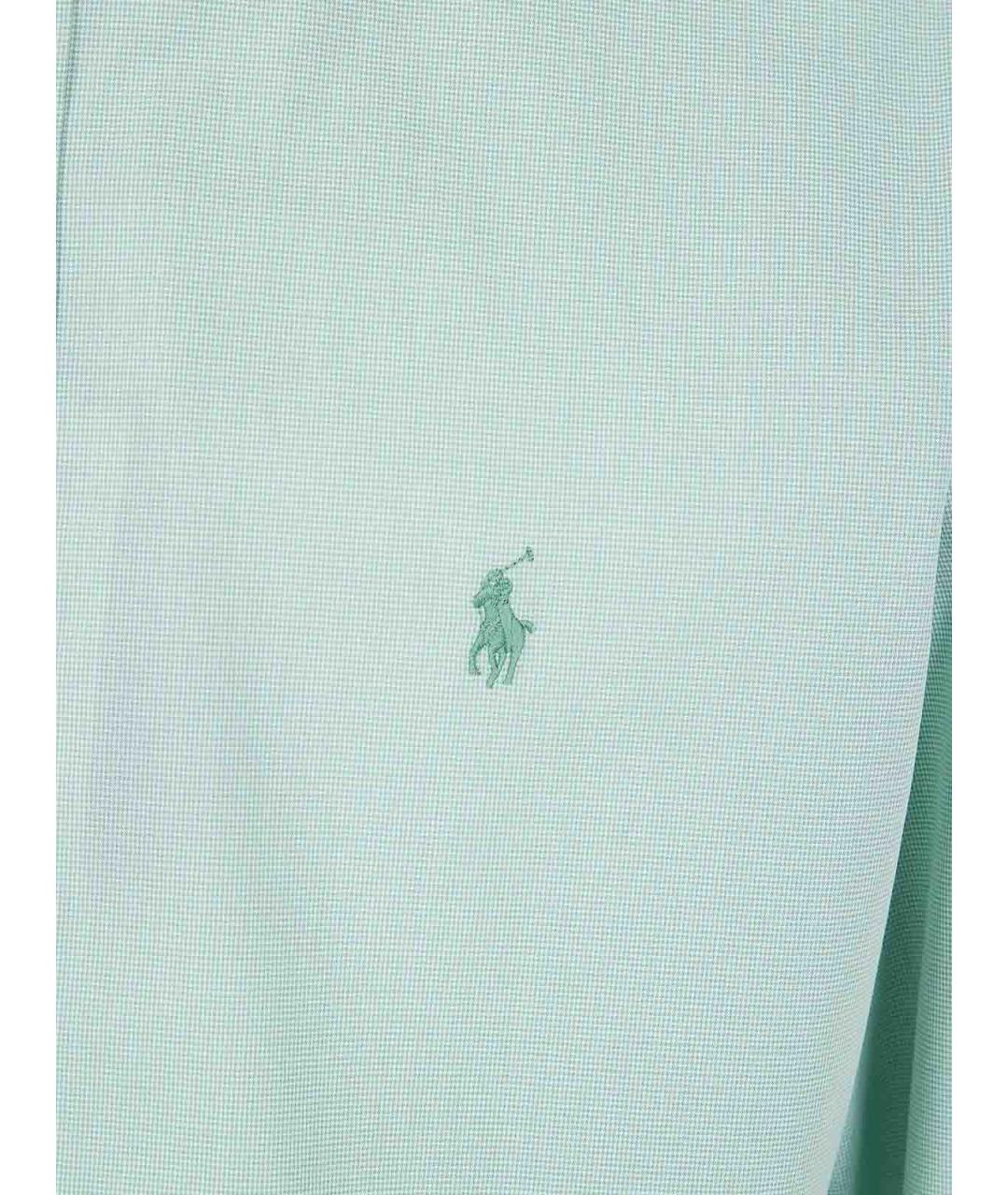 POLO RALPH LAUREN Зеленая хлопковая кэжуал рубашка, фото 3