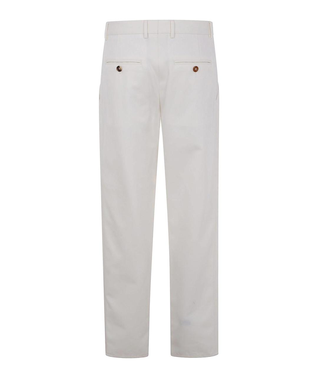 BRUNELLO CUCINELLI Розовые хлопковые повседневные брюки, фото 2