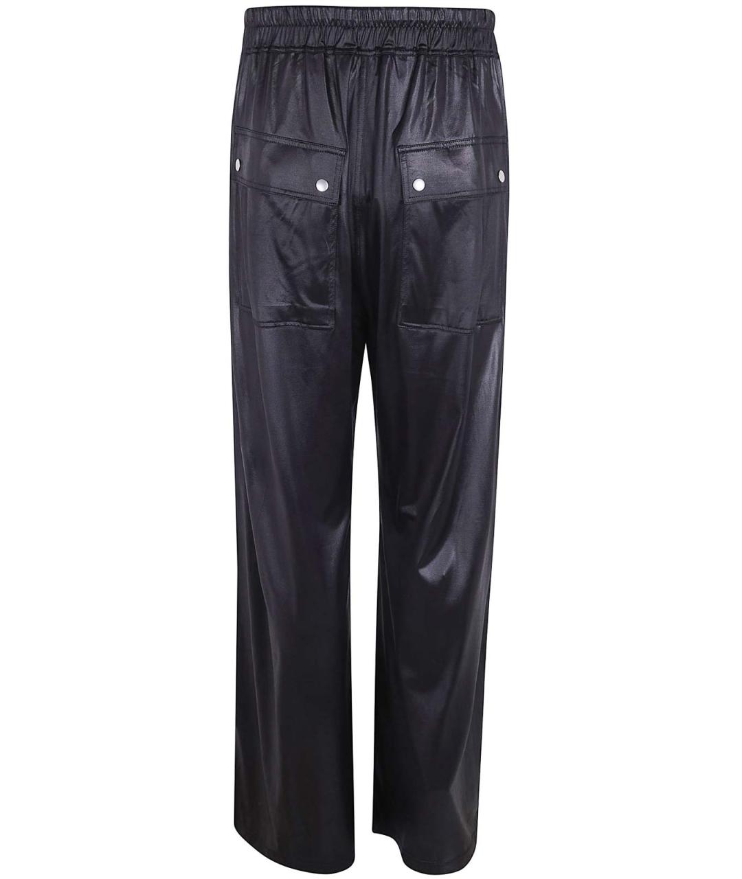RICK OWENS Черные полиамидовые повседневные брюки, фото 2