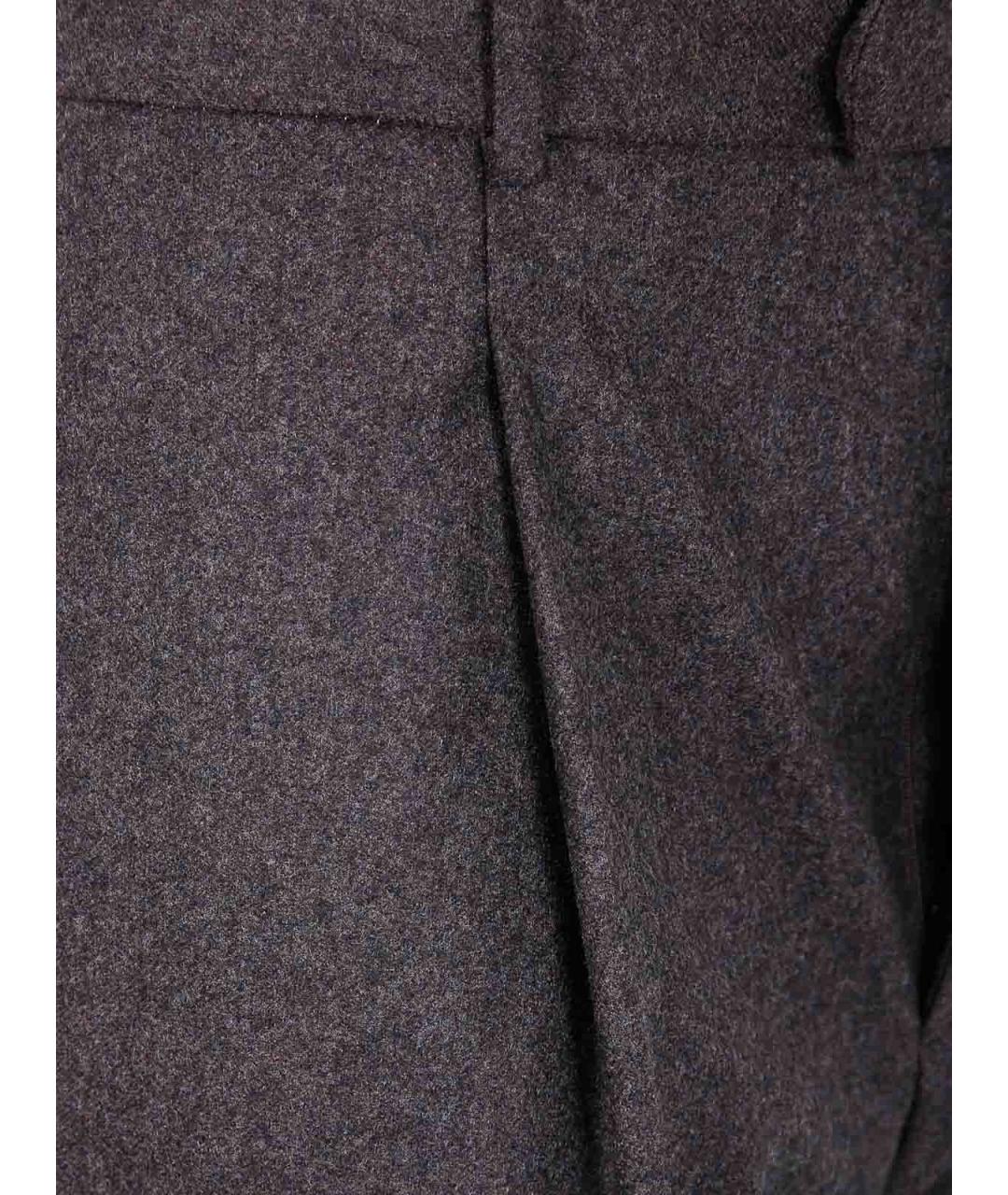 Carven Бежевые шерстяные прямые брюки, фото 3