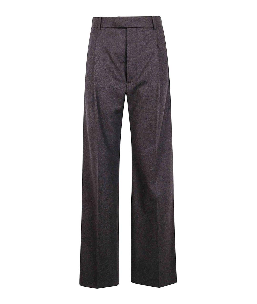 Carven Бежевые шерстяные прямые брюки, фото 1