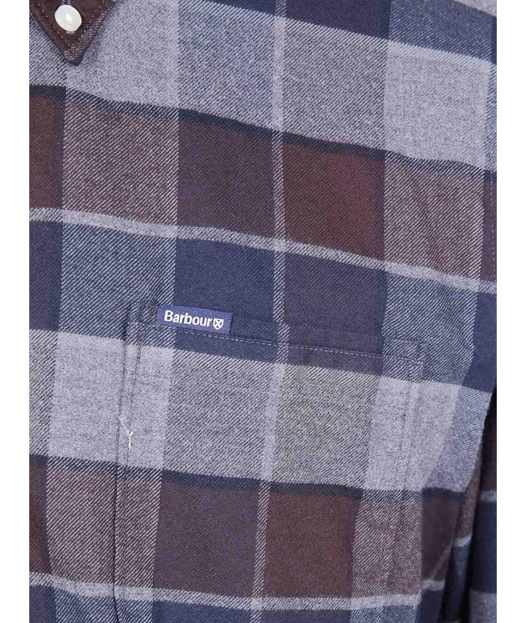 BARBOUR Коричневая хлопковая кэжуал рубашка, фото 3