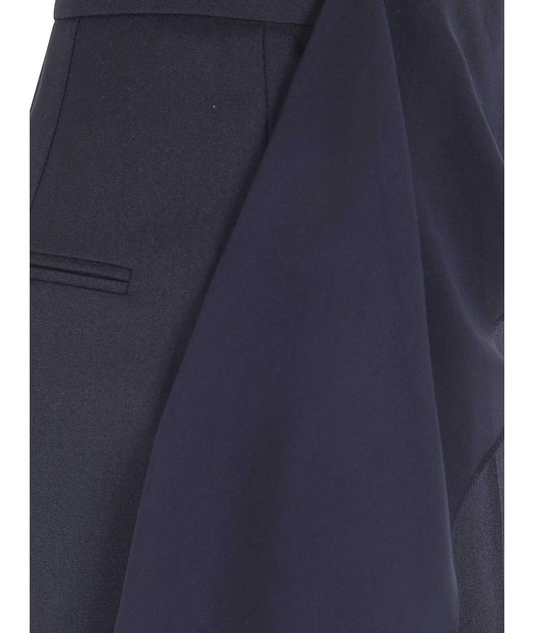 LANVIN Черные вискозные прямые брюки, фото 3