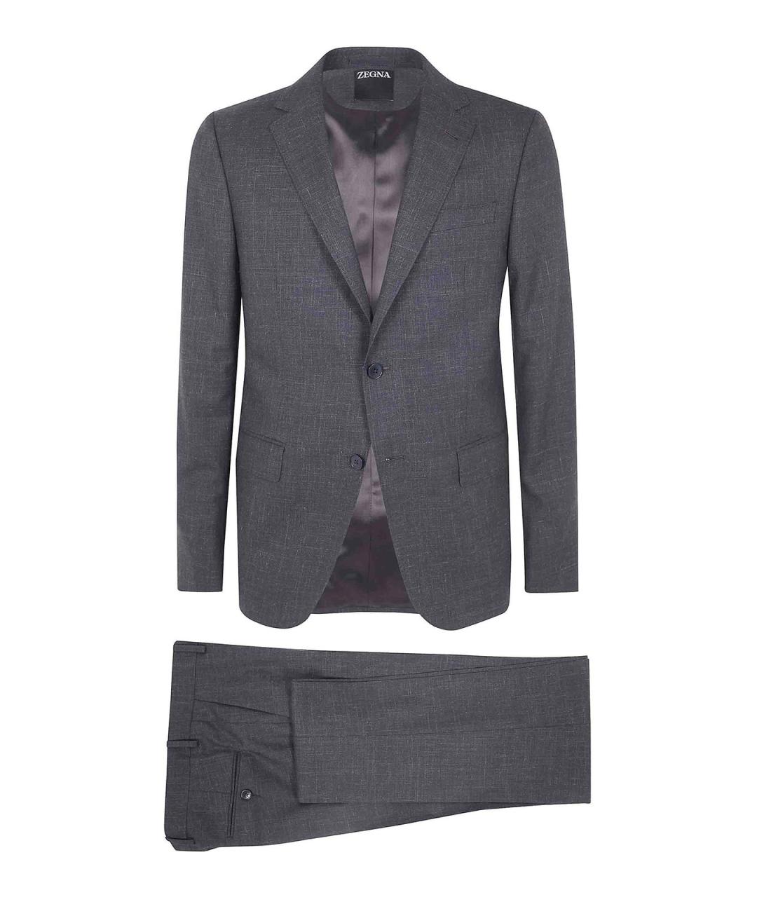 ZEGNA Коричневый классический костюм, фото 1