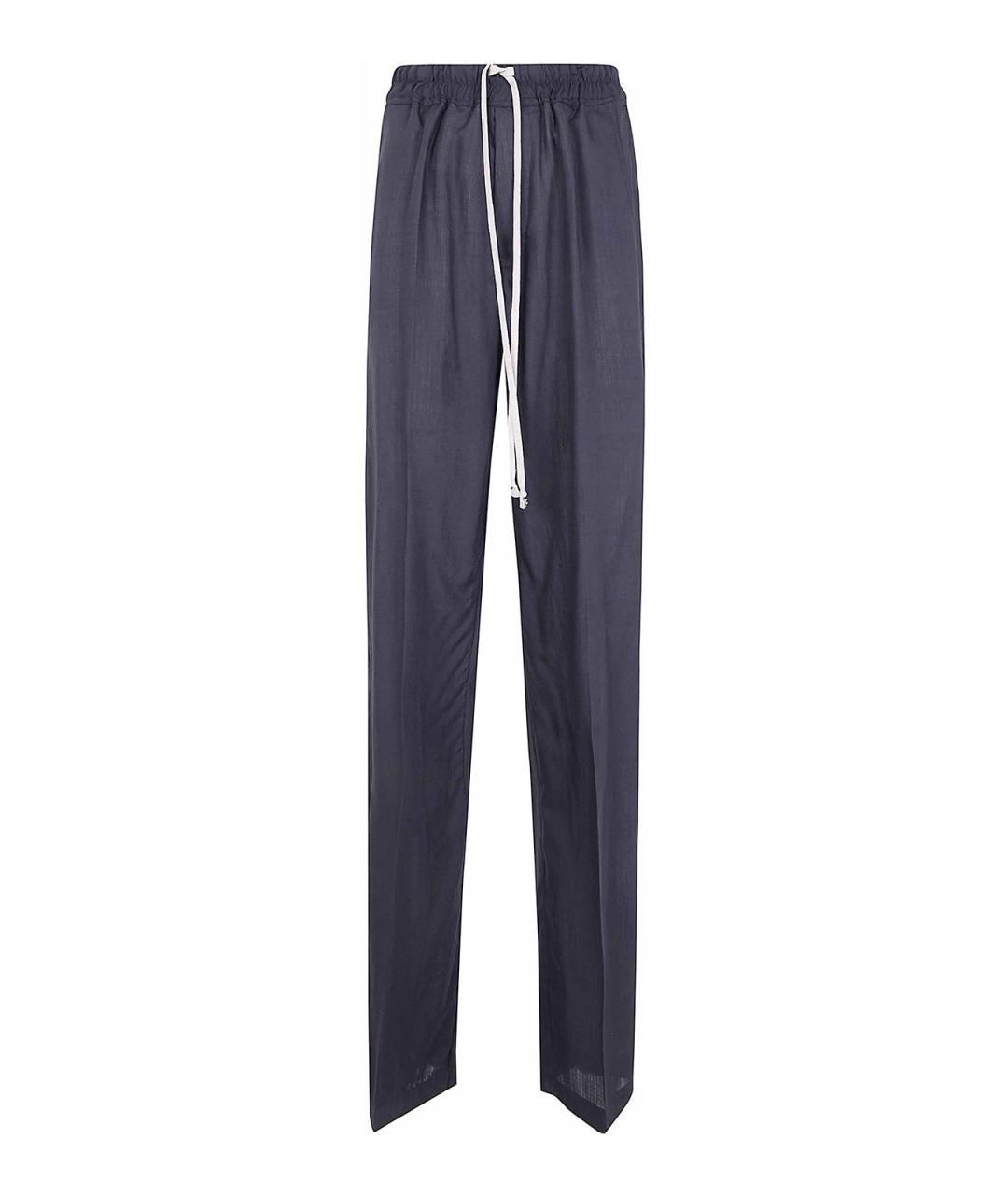 RICK OWENS Черные хлопковые прямые брюки, фото 1
