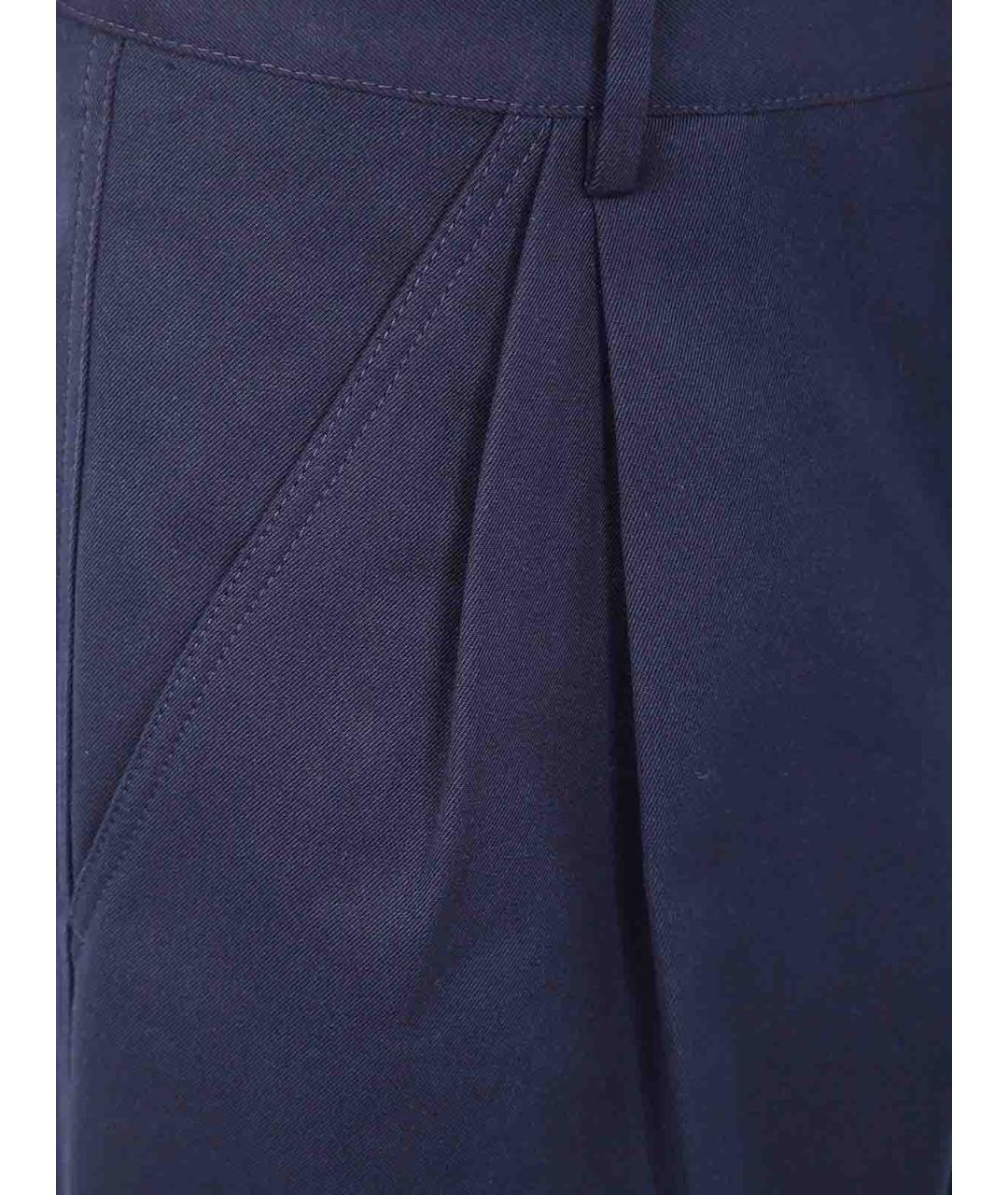 BRUNELLO CUCINELLI Синие хлопковые повседневные брюки, фото 3