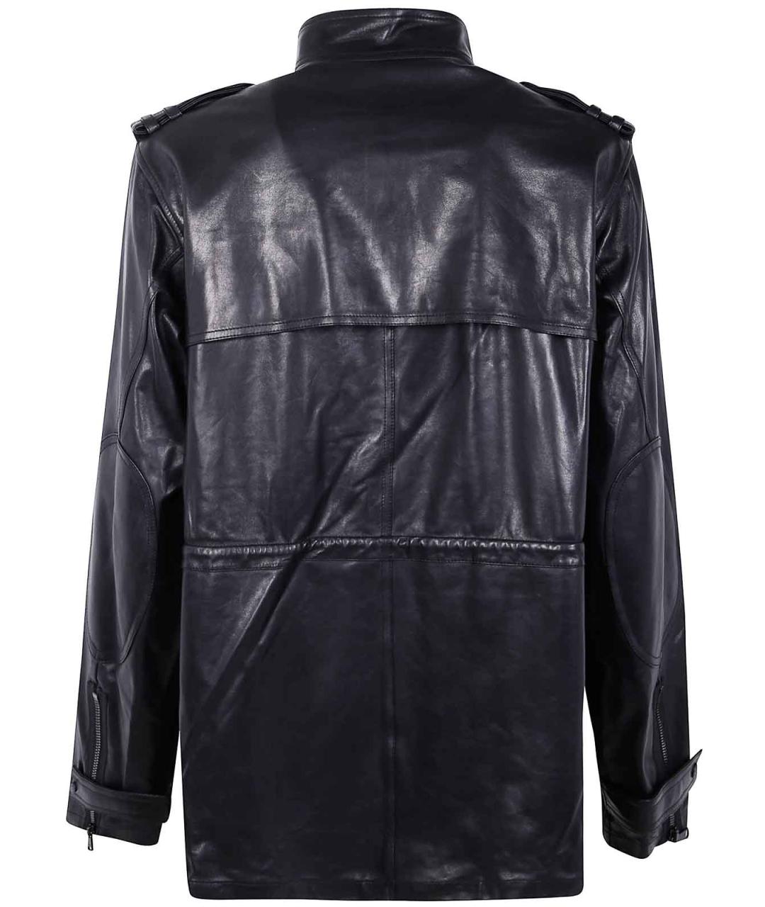 BALMAIN Черная кожаная куртка, фото 2