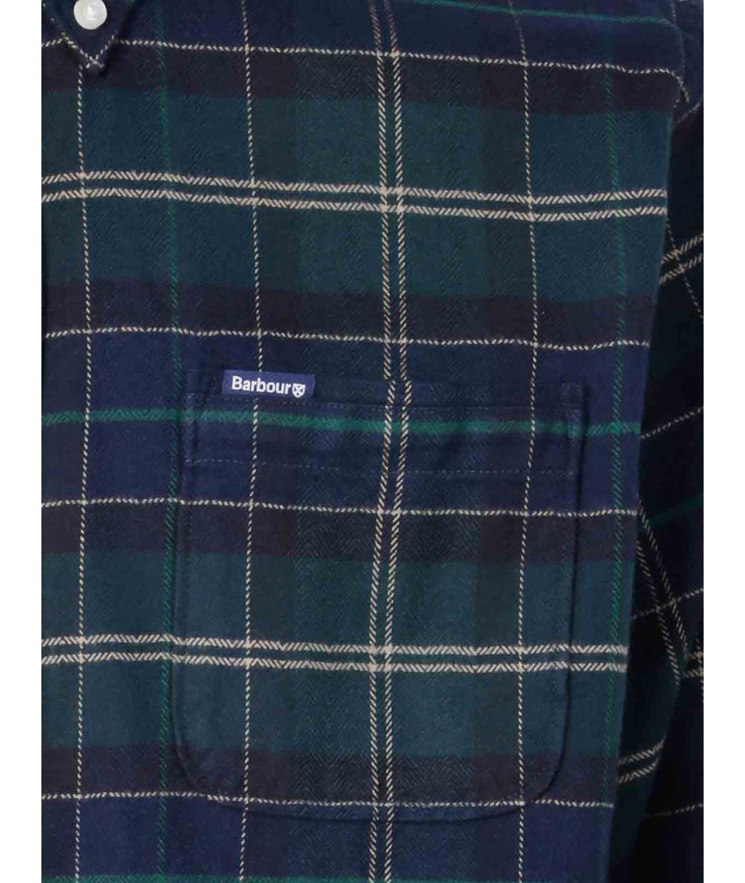 BARBOUR Зеленая хлопковая кэжуал рубашка, фото 3