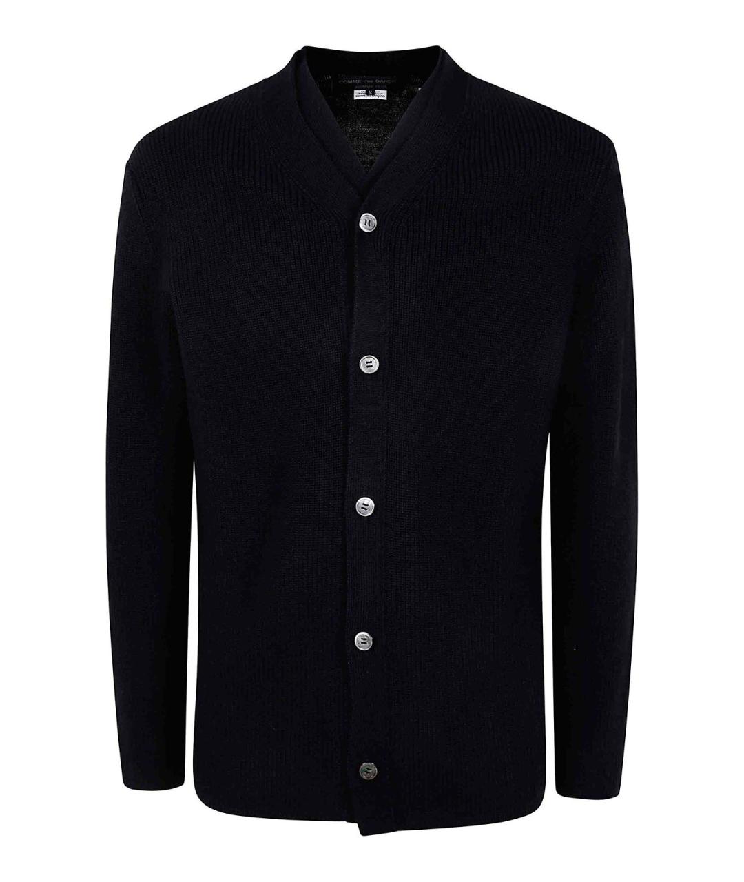 COMME DES GARÇONS HOMME PLUS Черный шерстяной кардиган, фото 1