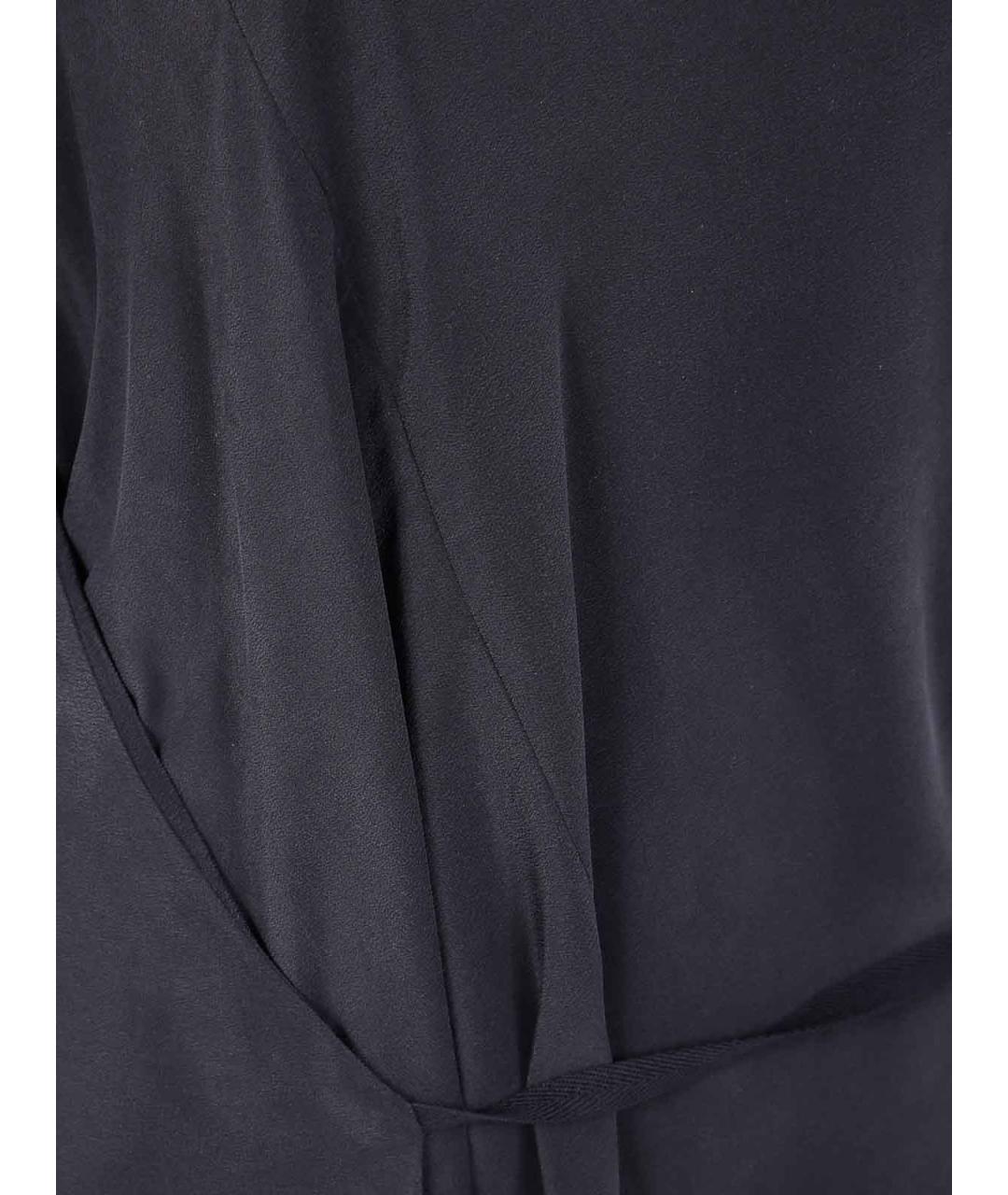ANN DEMEULEMEESTER Черная шелковая блузы, фото 3