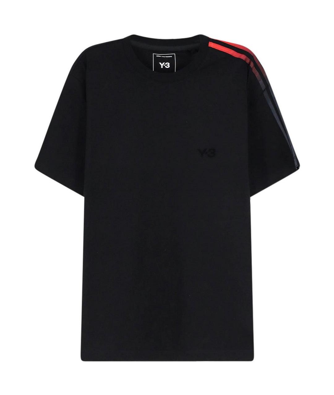 Y-3 Черная хлопковая футболка, фото 1
