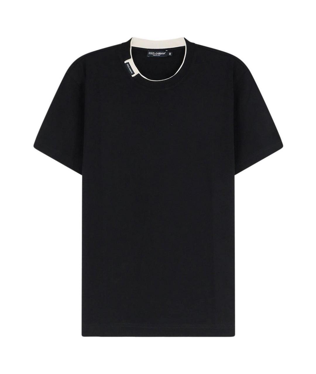 DOLCE&GABBANA Черная хлопковая футболка, фото 1