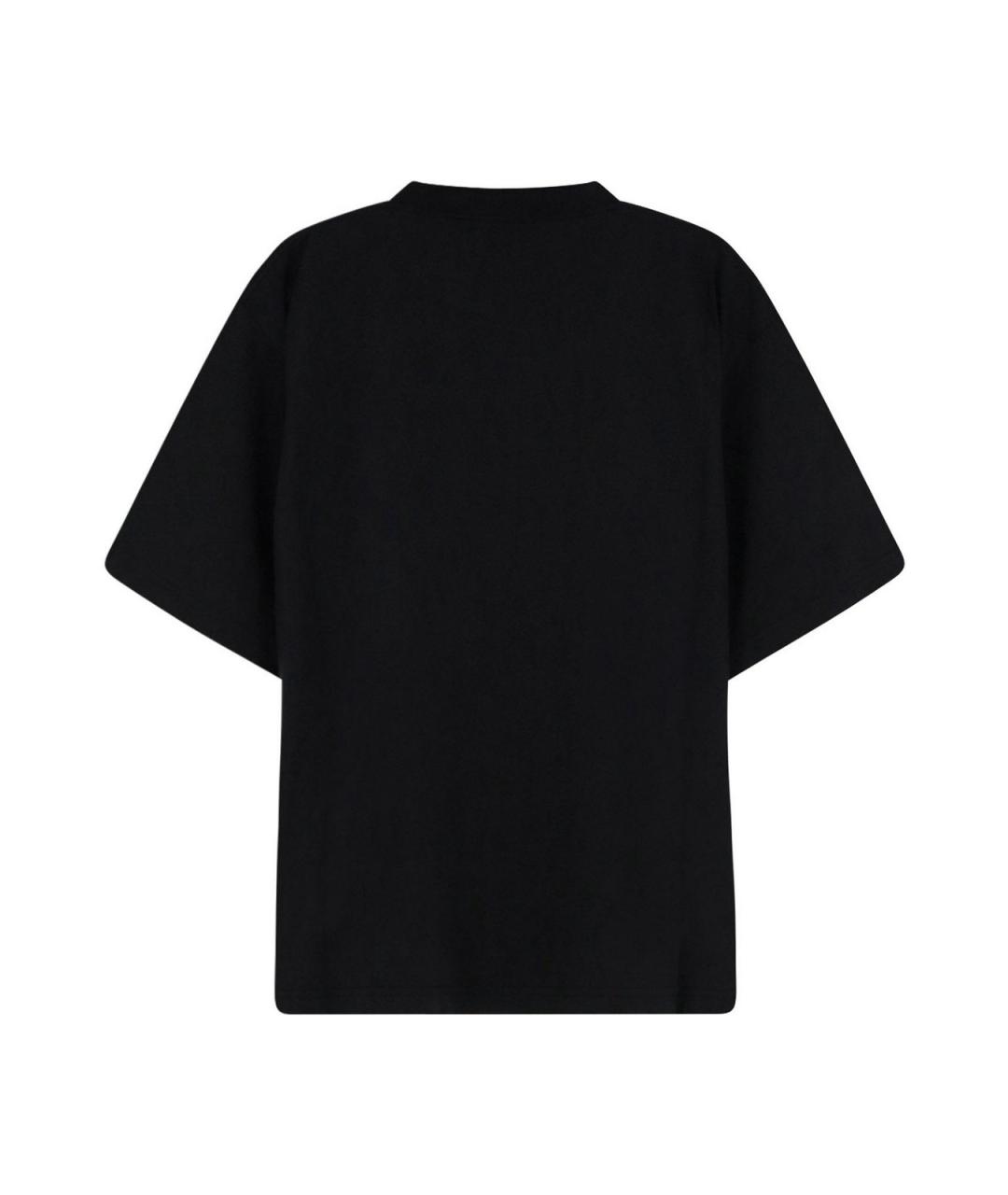 BALENCIAGA Черная хлопковая футболка, фото 2
