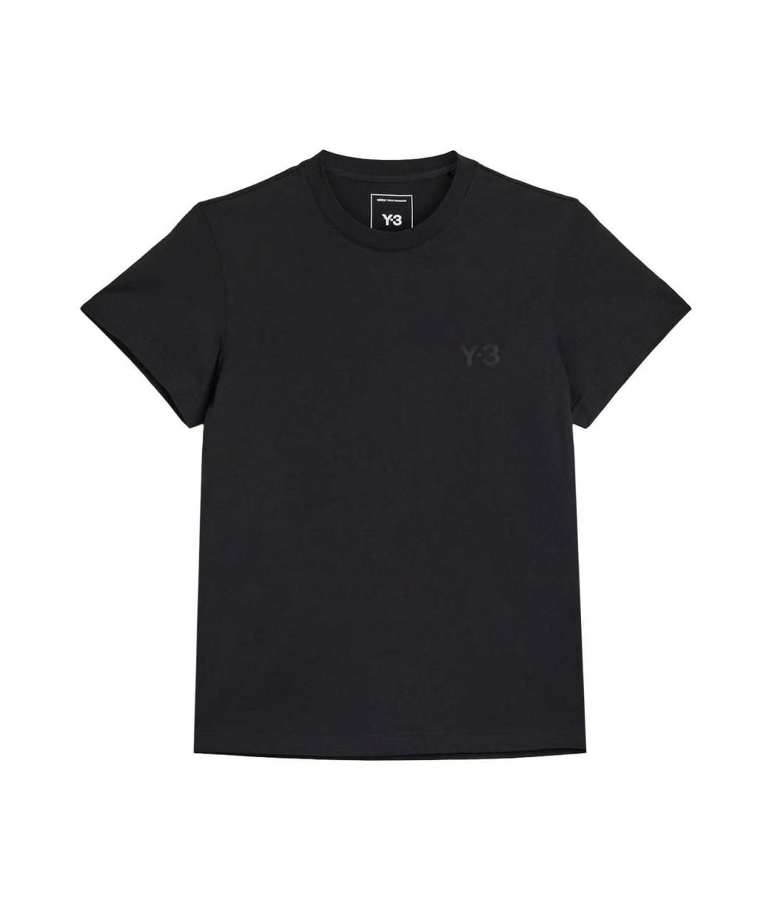 Y-3 Черная хлопковая футболка, фото 1