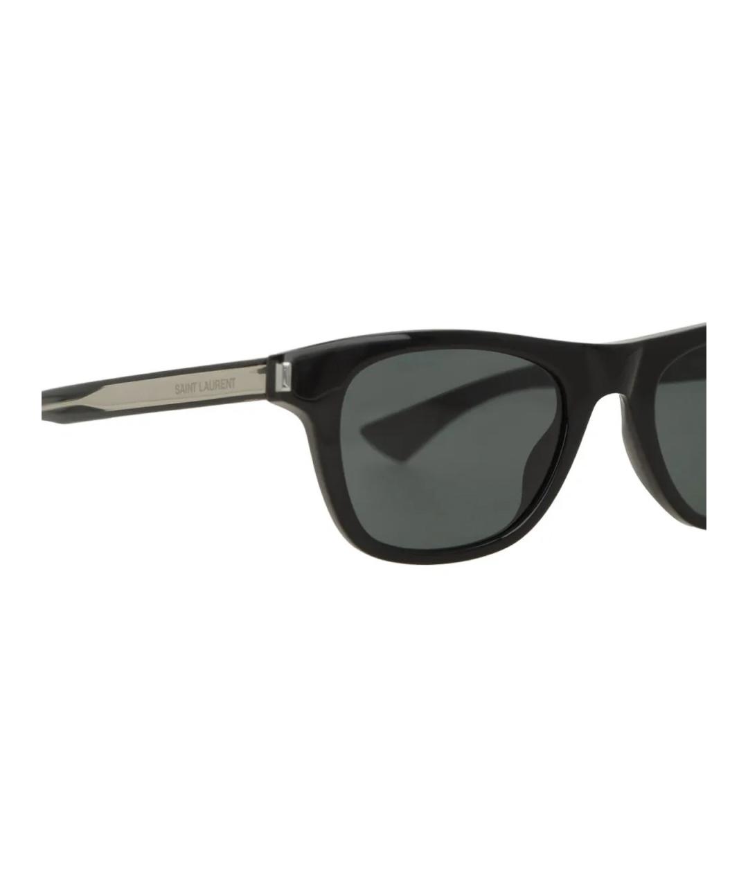 SAINT LAURENT Черные пластиковые солнцезащитные очки, фото 3