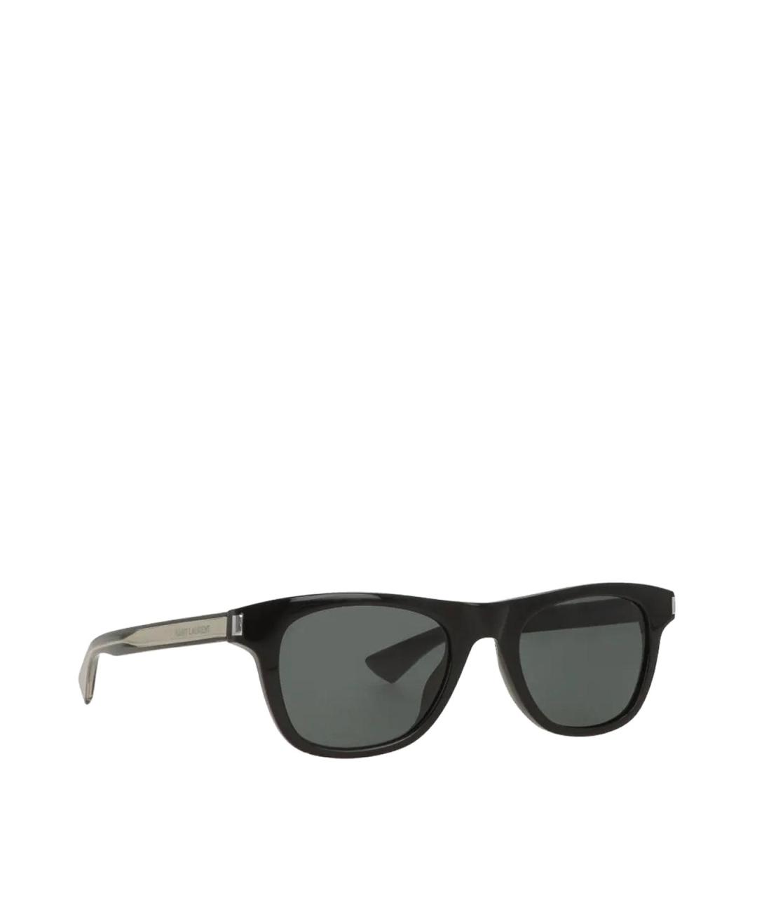 SAINT LAURENT Черные пластиковые солнцезащитные очки, фото 2