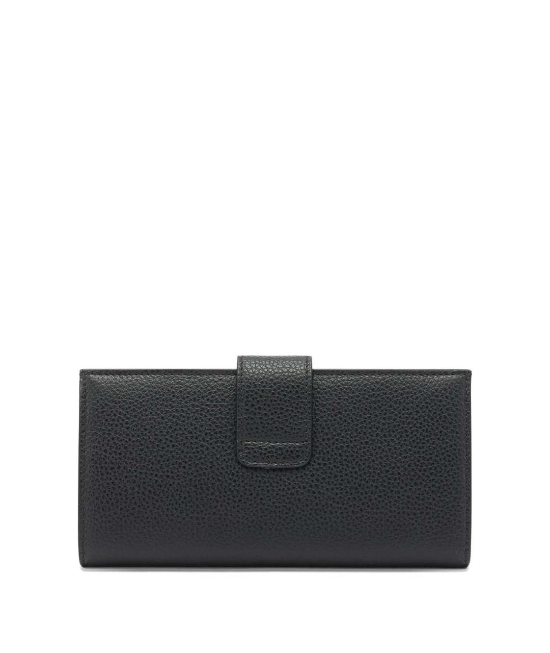 FERRAGAMO Черный кожаный кошелек, фото 3