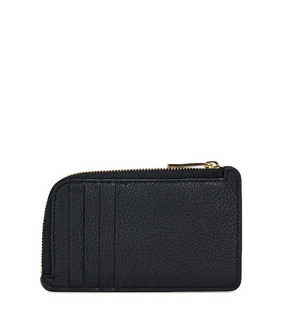 FERRAGAMO Черный кожаный кошелек, фото 2