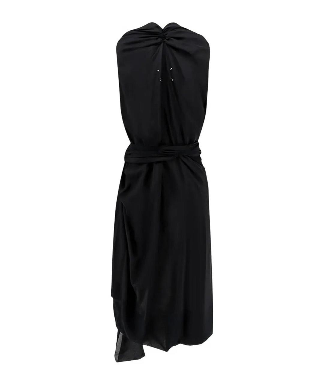 MAISON MARGIELA Черное шелковое коктейльное платье, фото 2