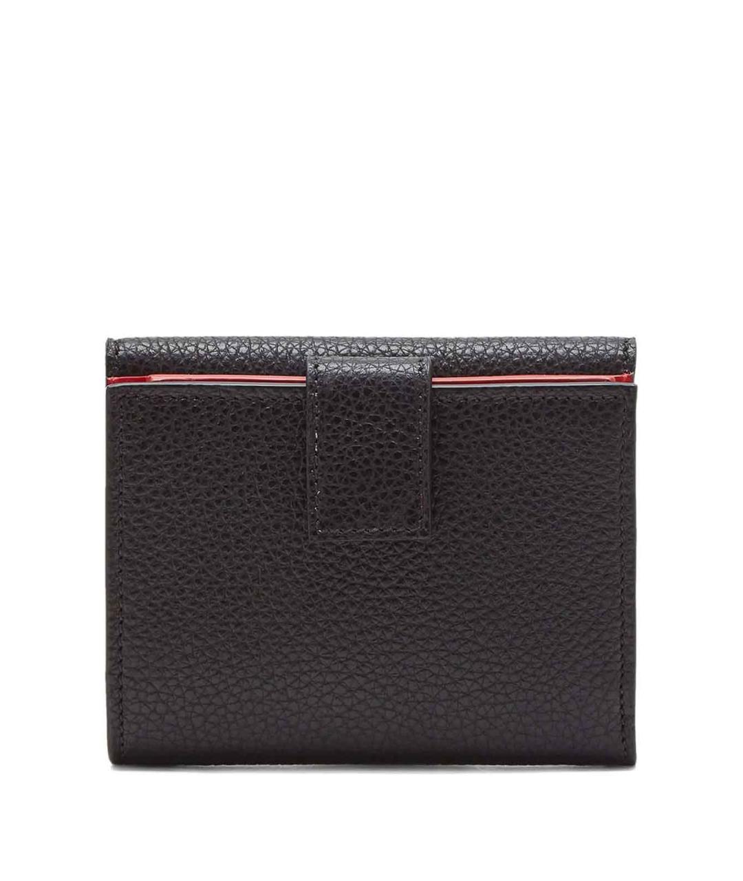 FERRAGAMO Черный кожаный кошелек, фото 2